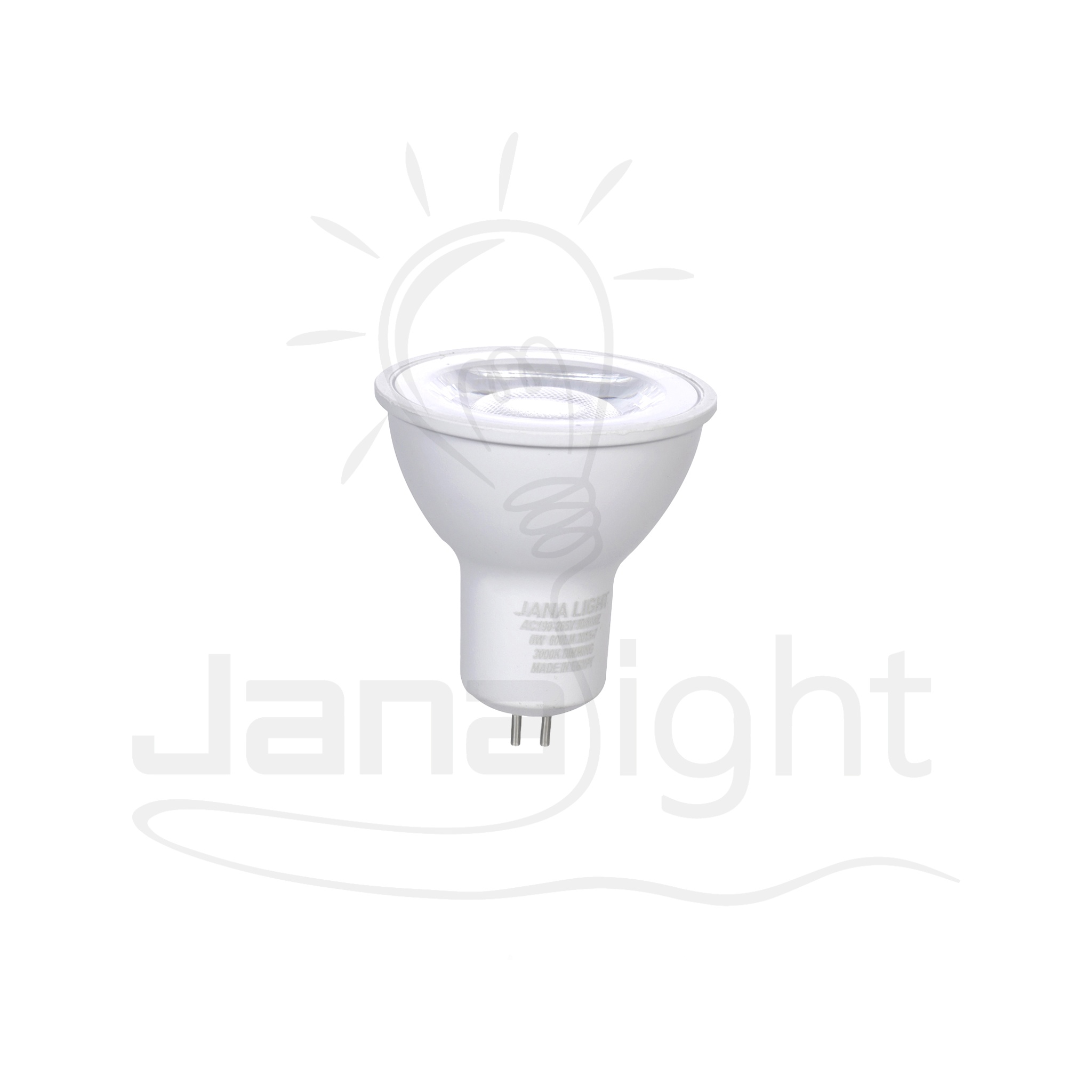 لمبة كاسة سبوت 6 واط وورم عدسة شفاف ( دايمر ) جنى لايت 6W Dimmable LED Spotlight– Warm Clear Lens Jana Light
