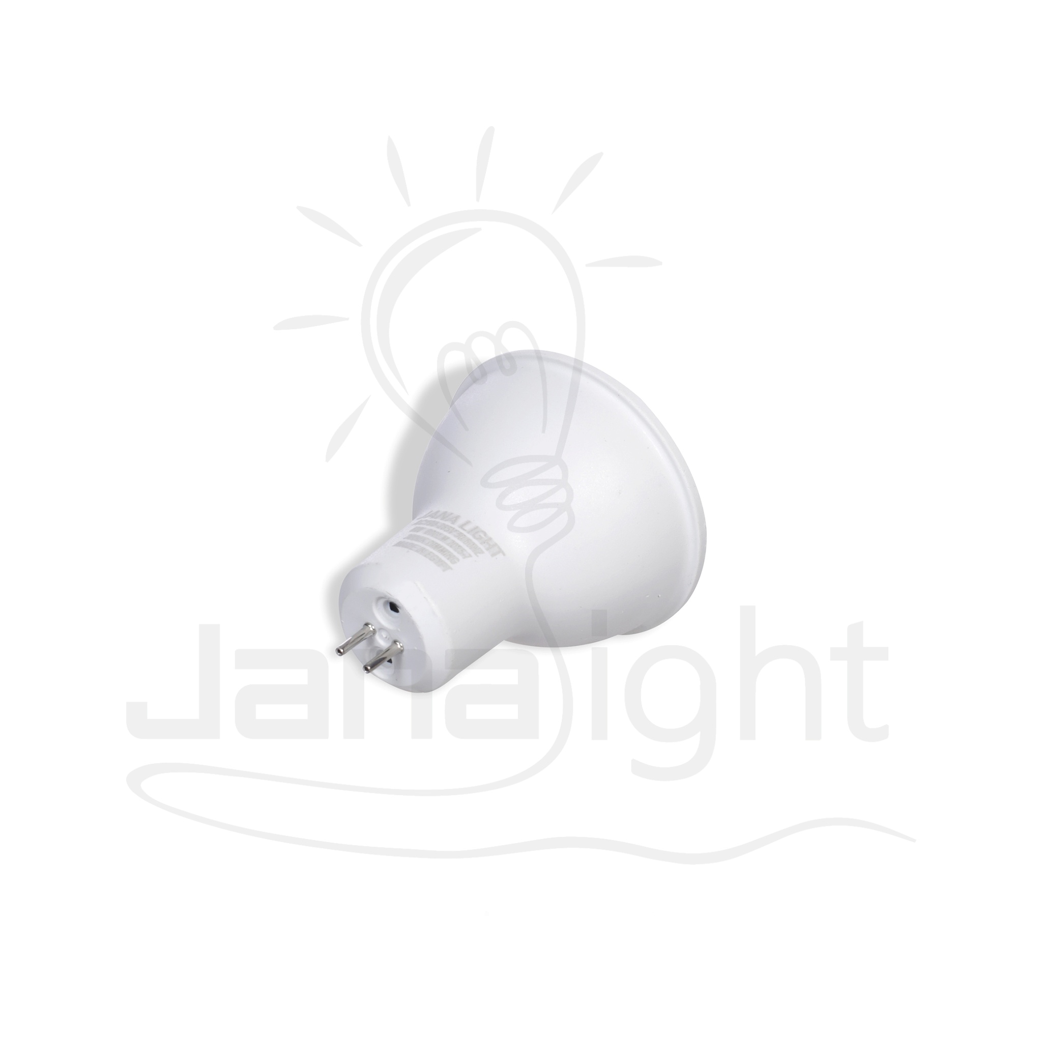 لمبة كاسة سبوت 6 واط ابيض عدسة شفاف ( دايمر ) جنى لايت 6W Dimmable LED Spotlight White Clear Lens Jana Light