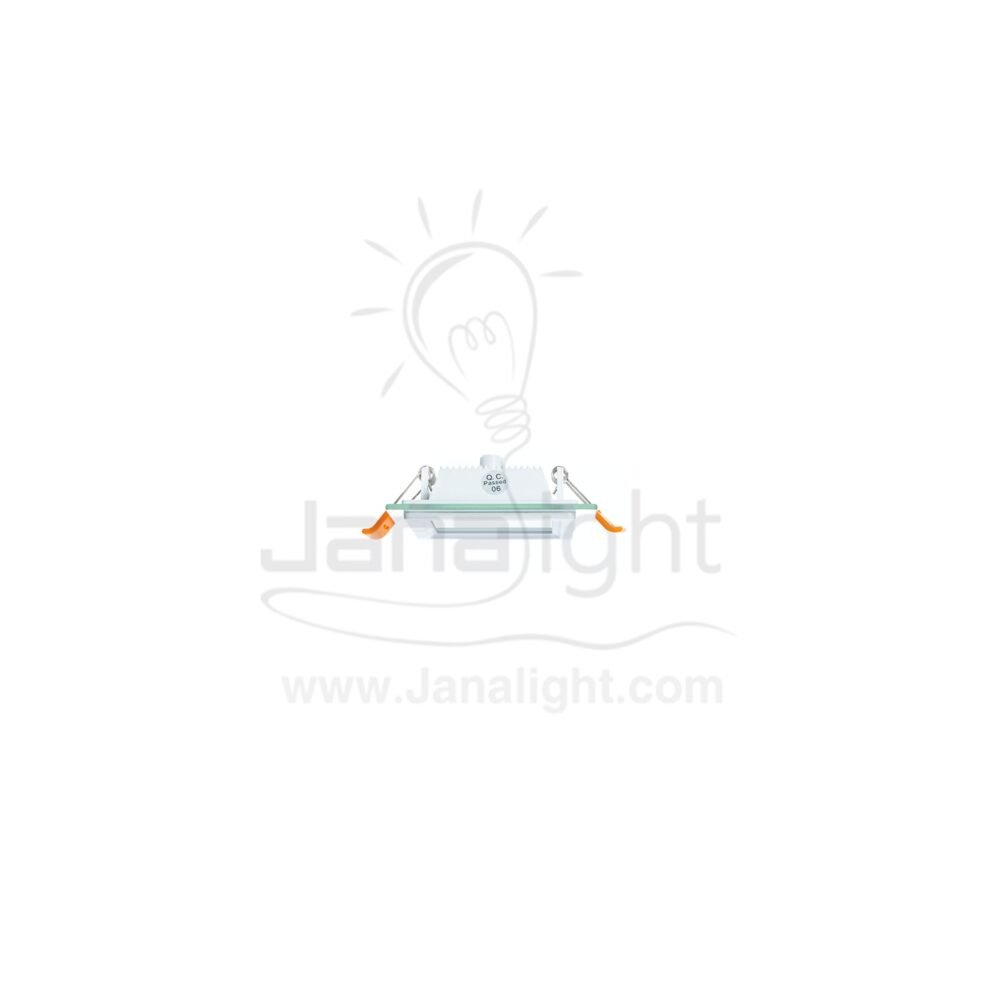 ⁦سبوت بانيل زجاجي 6 وات مربع ابيض⁩ - الصورة ⁦2⁩
