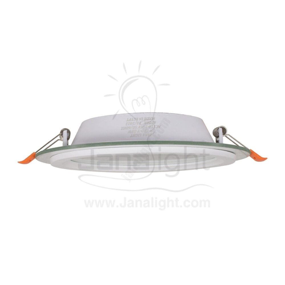 سبوت بانيل زجاجي 18 وات مدور ابيض round white 18 watt glass spot panel light