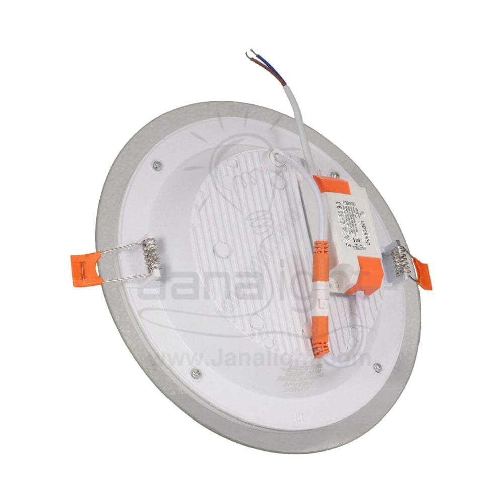 سبوت بانيل زجاجي 18 وات مدور ابيض round white 18 watt glass spot panel light