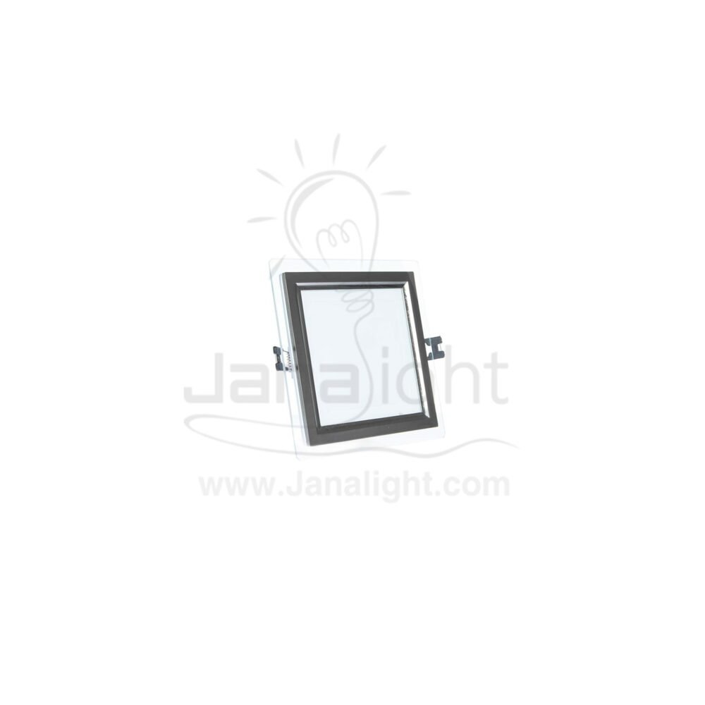 سبوت بانيل زجاجي 12 وات مربع ابيض Spot Light LED PANEL 12 Watt white Lighting square Glass