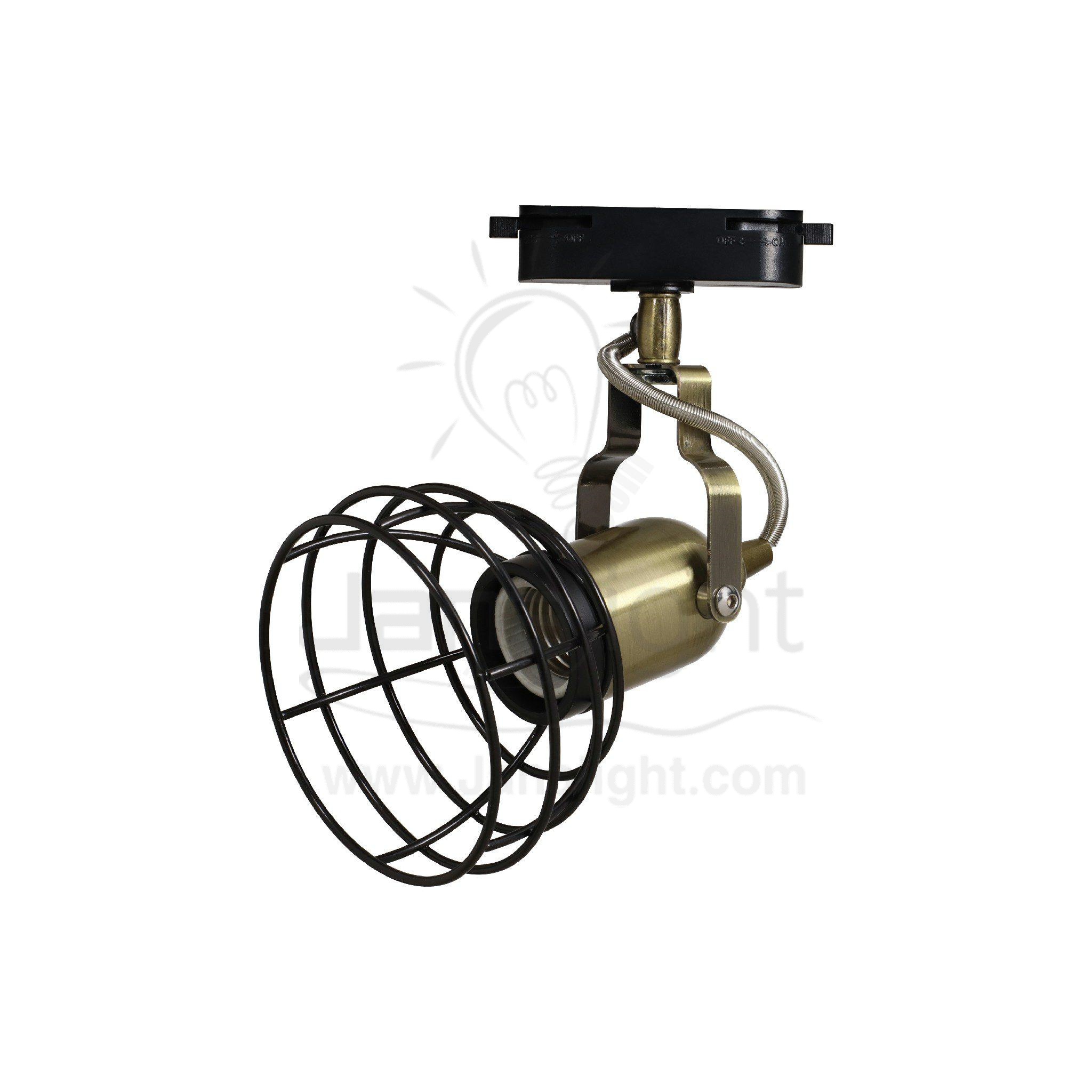 فريم سبوت لايت تراك سبوت تراك فارغ شبكة اكسديه اصفر Yellow Bronze Grid Track Light Frame