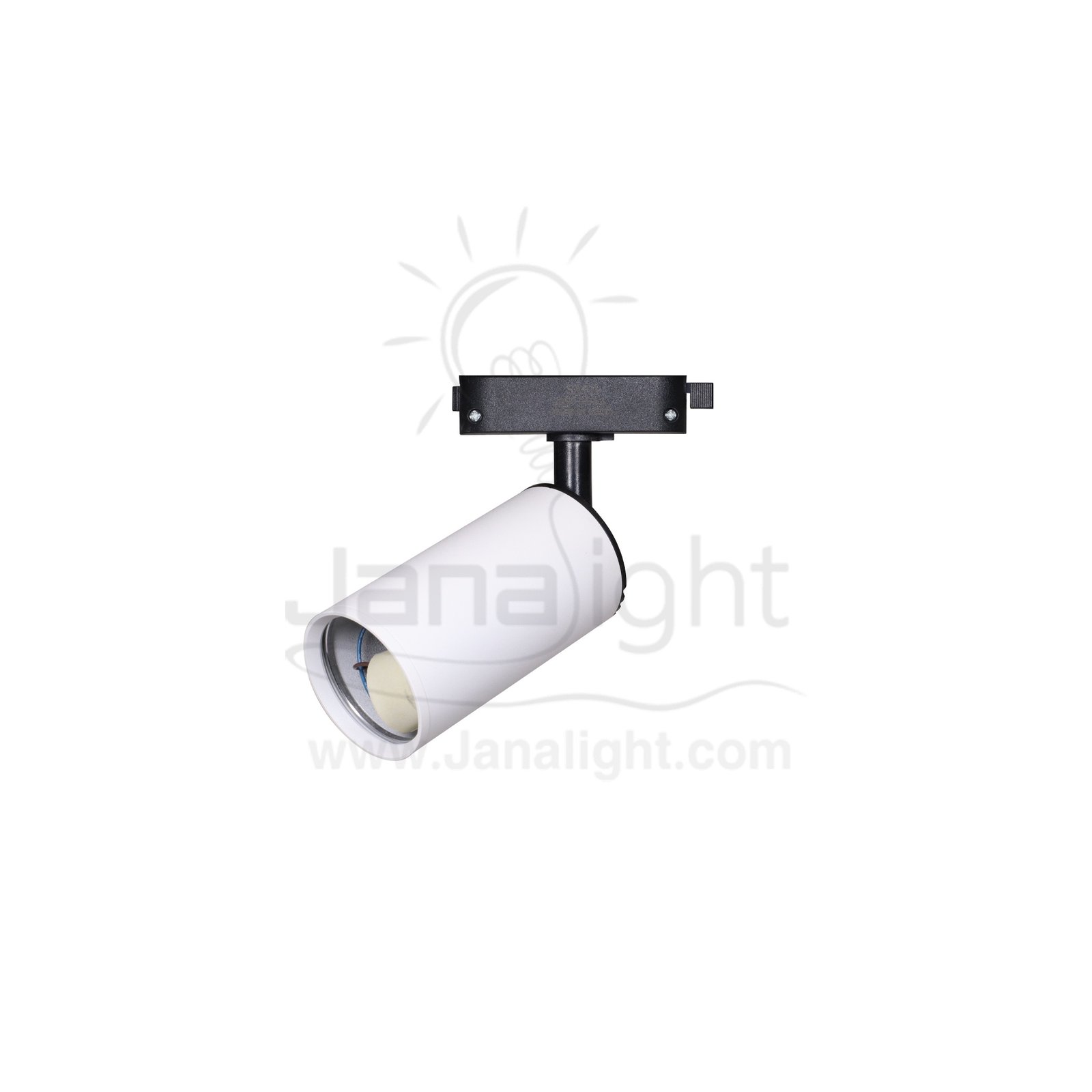 سبوت لايت تراك فارغ ستارتر Gu10 قاعدة اسود جسم ابيض Qy-102 Black Base White Body Black Frame Spot Track Light 10370084(1)