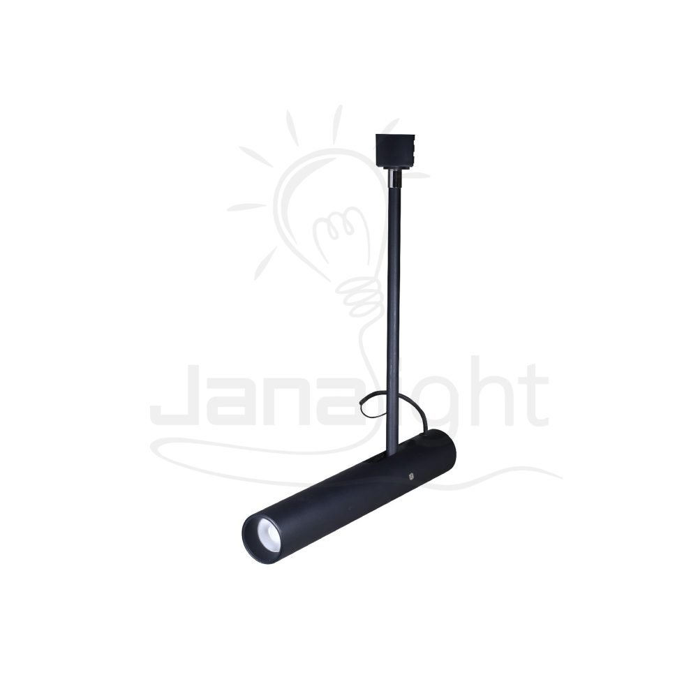 سبوت تراك 5 وات نازل ماسورة متحرك اسود وورم Tiltable spot track light black 5w warm