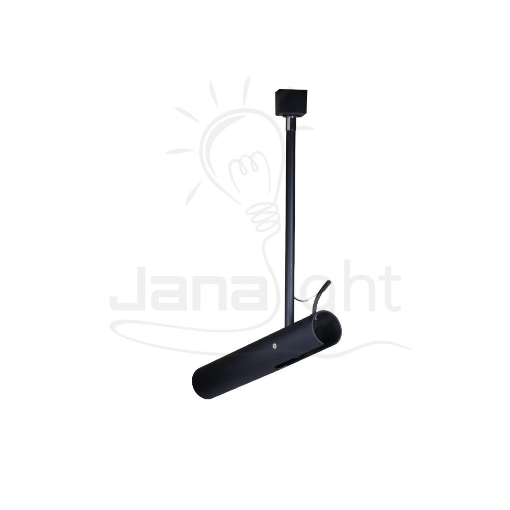 سبوت تراك 5 وات نازل ماسورة متحرك اسود وورم Tiltable spot track light black 5w warm