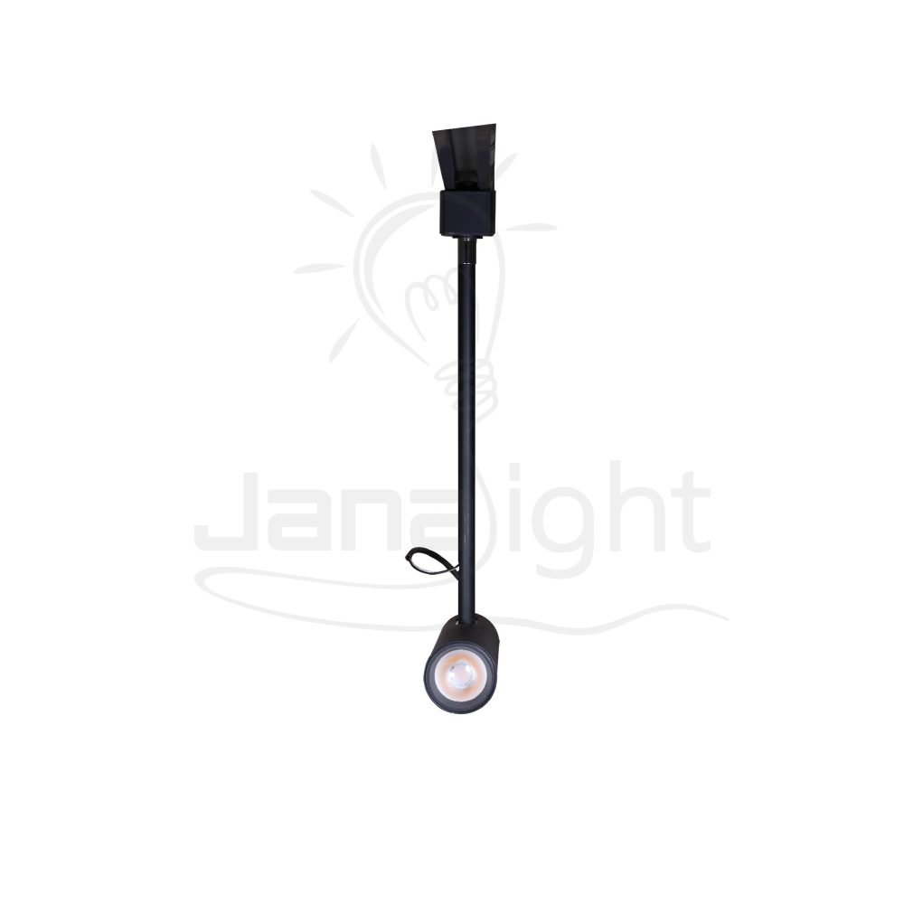 سبوت تراك 5 وات نازل ماسورة متحرك اسود وورم Tiltable spot track light black 5w warm