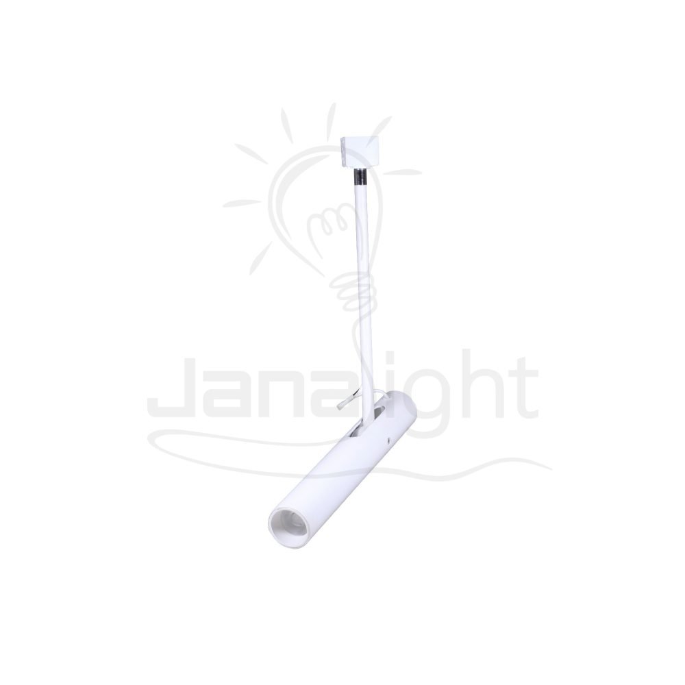 سبوت تراك 5 وات نازل ماسورة متحرك ابيض وورم Tiltable spot track light white 5w warm