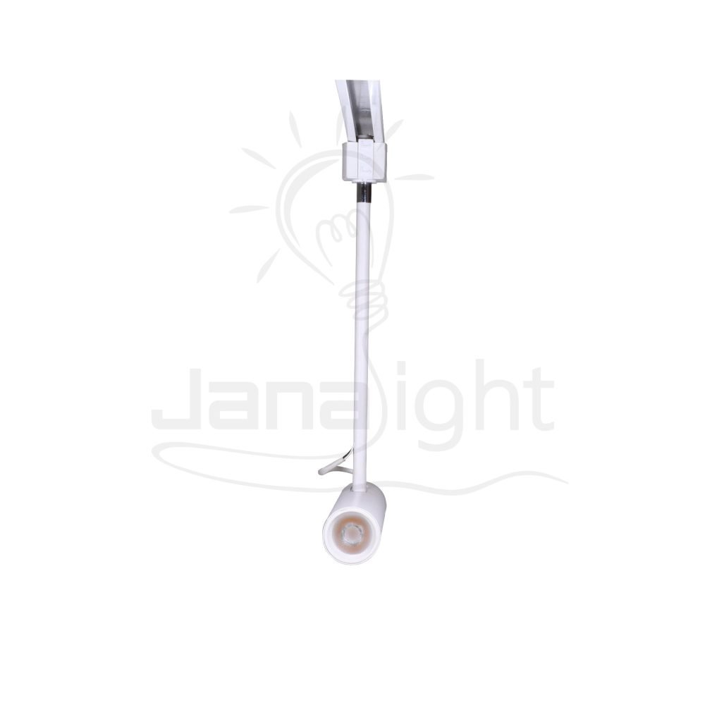 سبوت تراك 5 وات نازل ماسورة متحرك ابيض وورم Tiltable spot track light white 5w warm