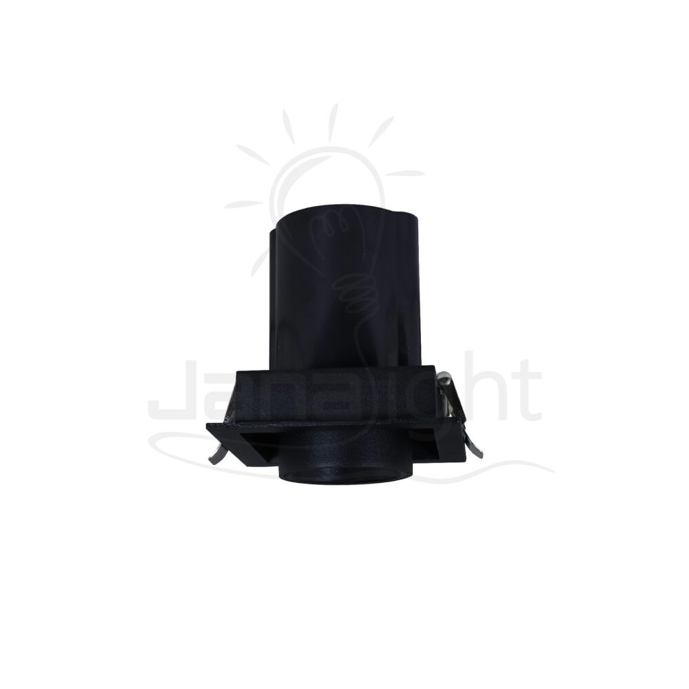 سبوت تراك مربع غاطس 1 عين 7 وات اسود QY-2521 Recessed retractable swivel square black spotlight 7W