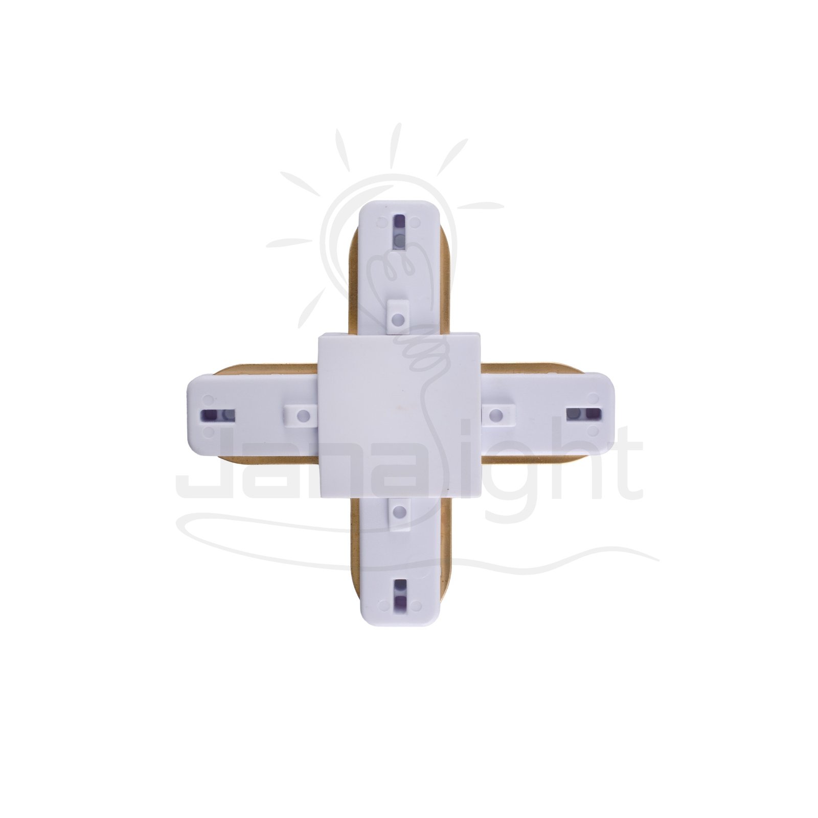 وصلة عود تراك شكل زائد ابيض لطش white X-Track connecttor outer