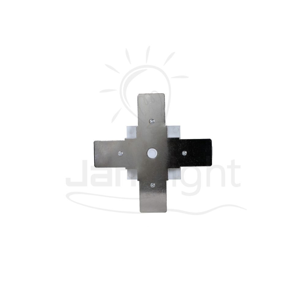 وصلة عود تراك شكل تقاطع ابيض داخل Track light connector white cruciform shape