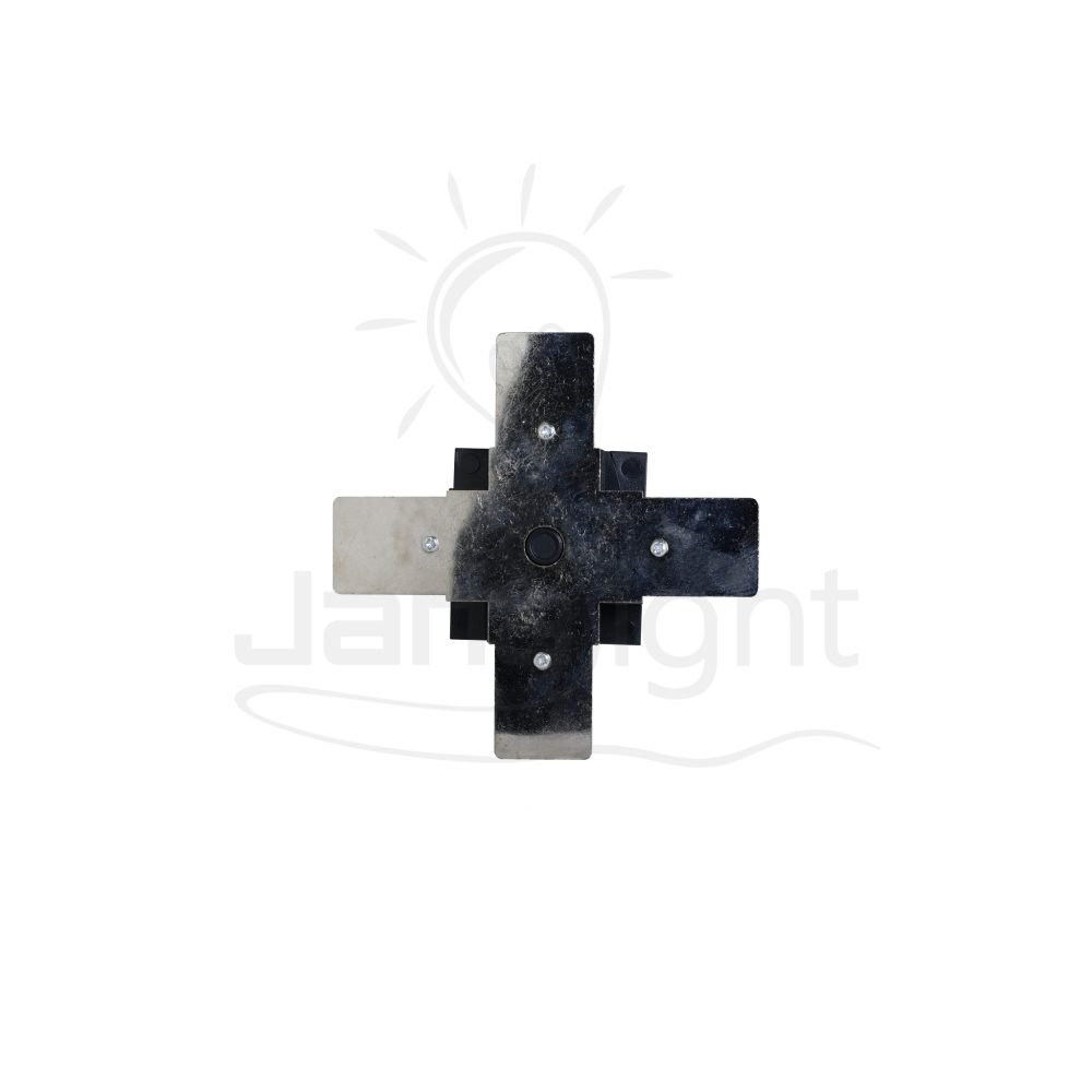 وصلة عود تراك شكل تقاطع اسود داخل Track light connector black cruciform shape
