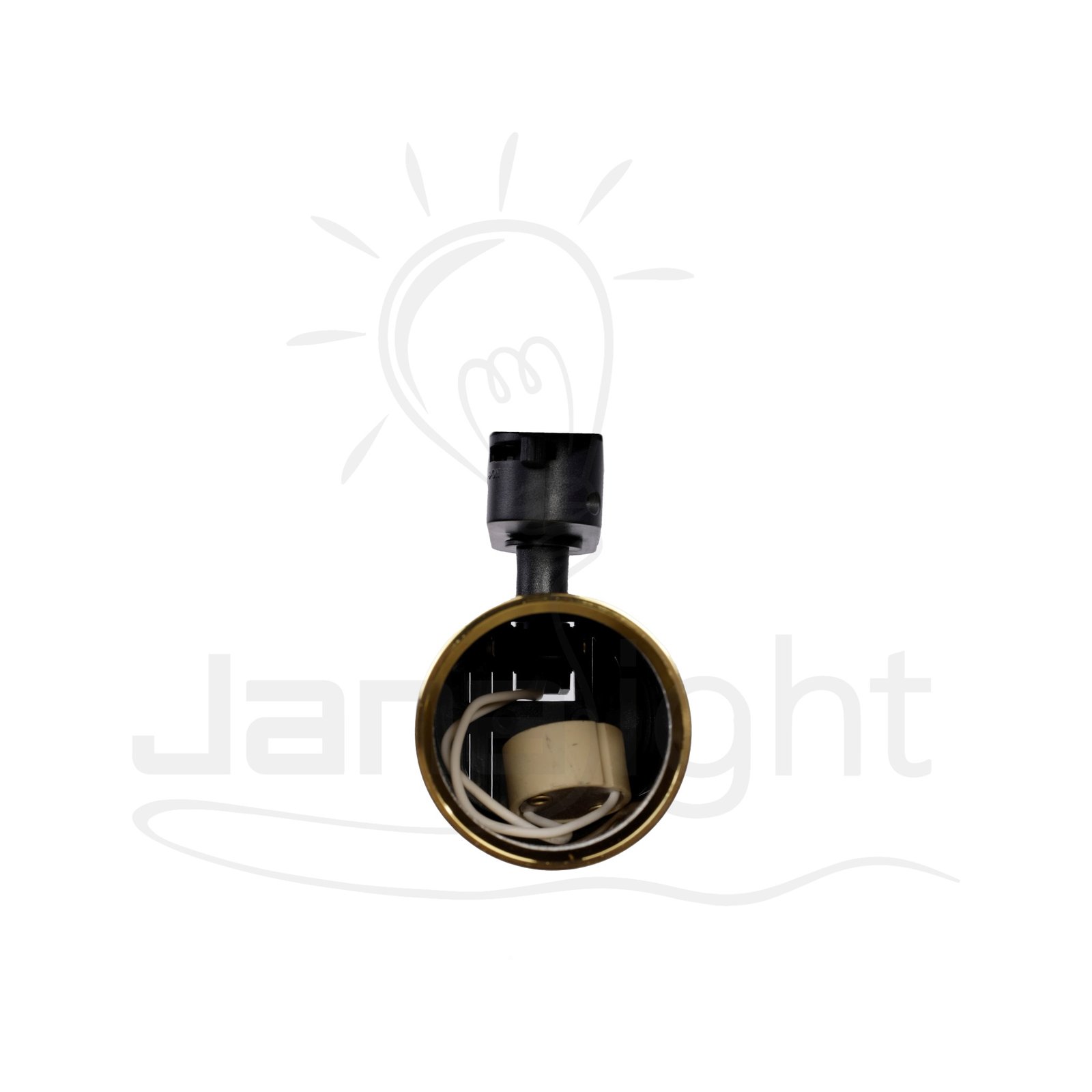 سبوت تراك فارغ ستارتر 10 سم ذهبي لامع جنى لايت JN-55100WH-GU10 empty track spotlight 10cm gold