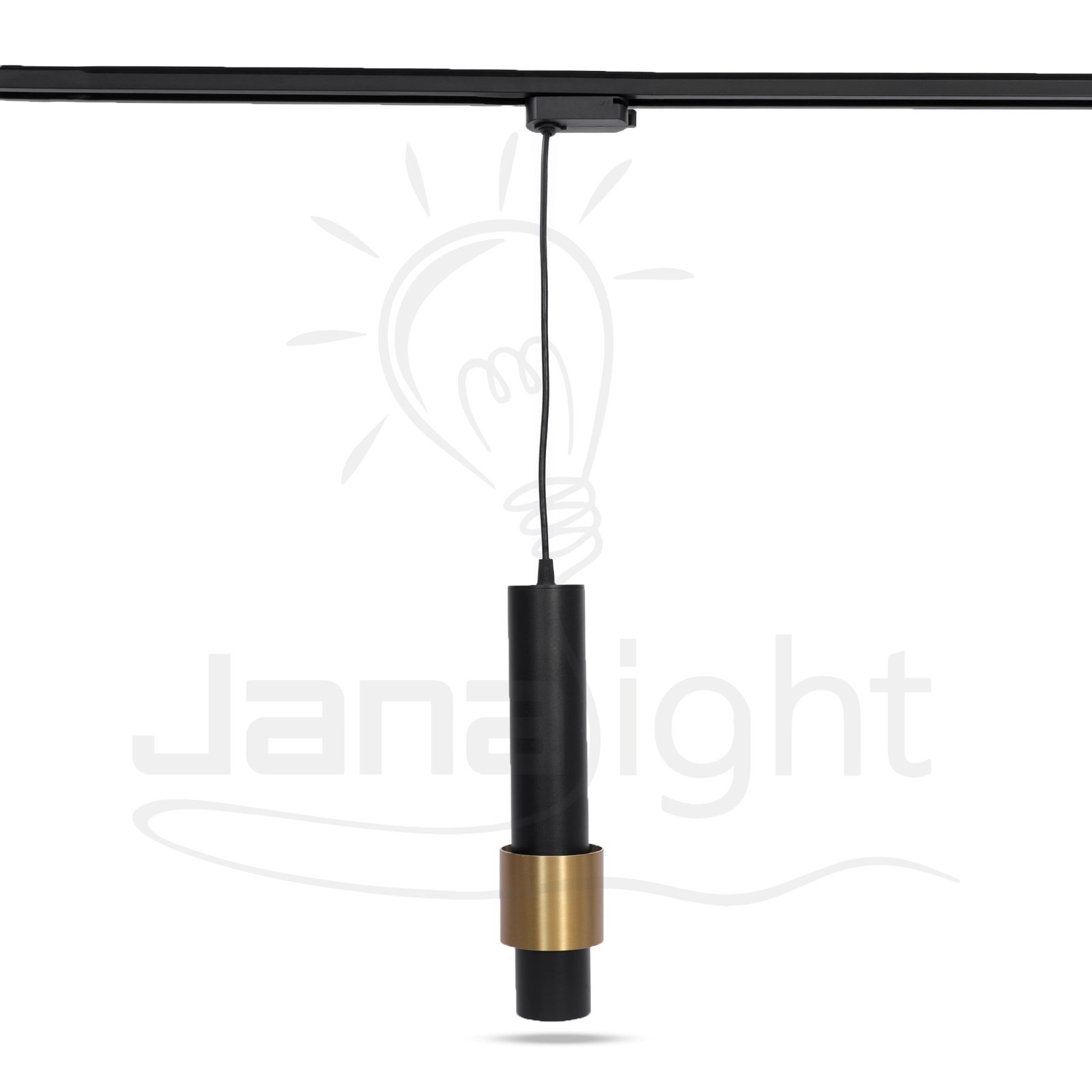 سبوت تراك فارغ ستارتر GU10 دلاية ماسورة اسود دبلة برونز جنى لايت JN-GP603 body black Frame Spot Track Light
