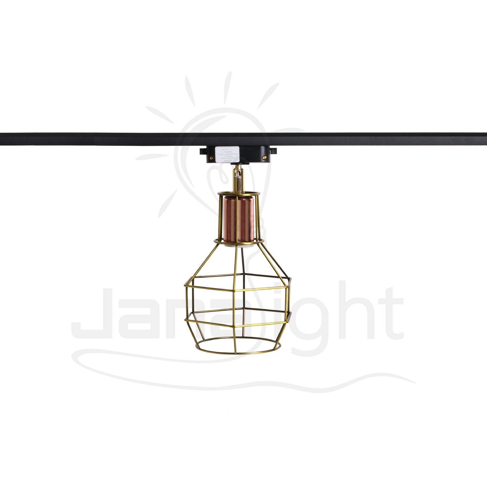 سبوت تراك فارغ شبكة ذهبي مط دوايا روزجولد جنى لايت JN-SD8025 Empty Track Spotlight Grid Matte Gold Rose Gold Socket