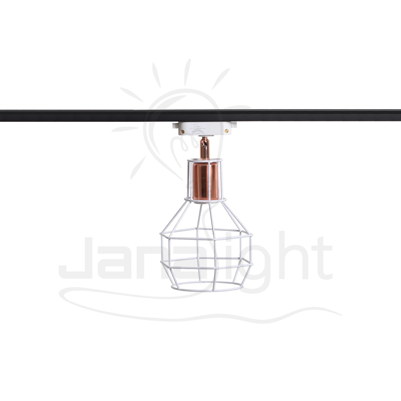 سبوت تراك فارغ شبكة ابيض مط دوايا روزجولد جنى لايت Jn-Sd8025 Empty Track Spotlight Grid Matte White Rose Gold Socket