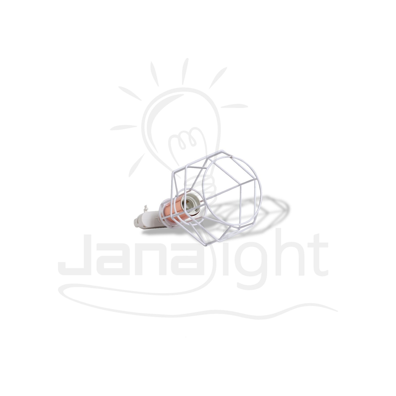 سبوت تراك فارغ شبكة ابيض مط دوايا روزجولد جنى لايت Jn-Sd8025 Empty Track Spotlight Grid Matte White Rose Gold Socket