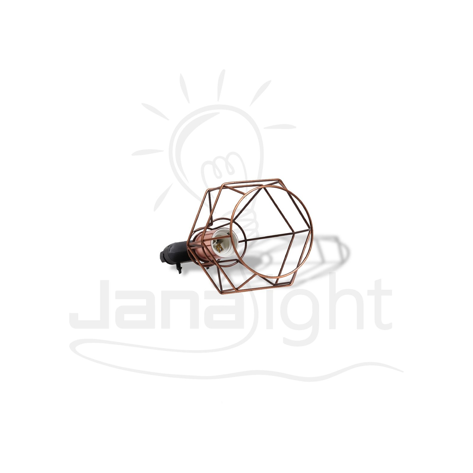 سبوت تراك فارغ شبكة نحاسي دوايا روزجولد جنى لايت Jn-Sd8025 Empty Track Spotlight Grid Copper Rose Gold Socket