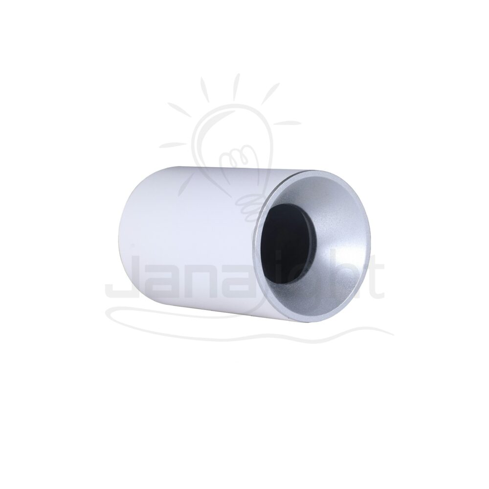 سلندر فارغ مدور ابيض قلب فضي مط Wall-mount cylinder ceiling downlight white and silver