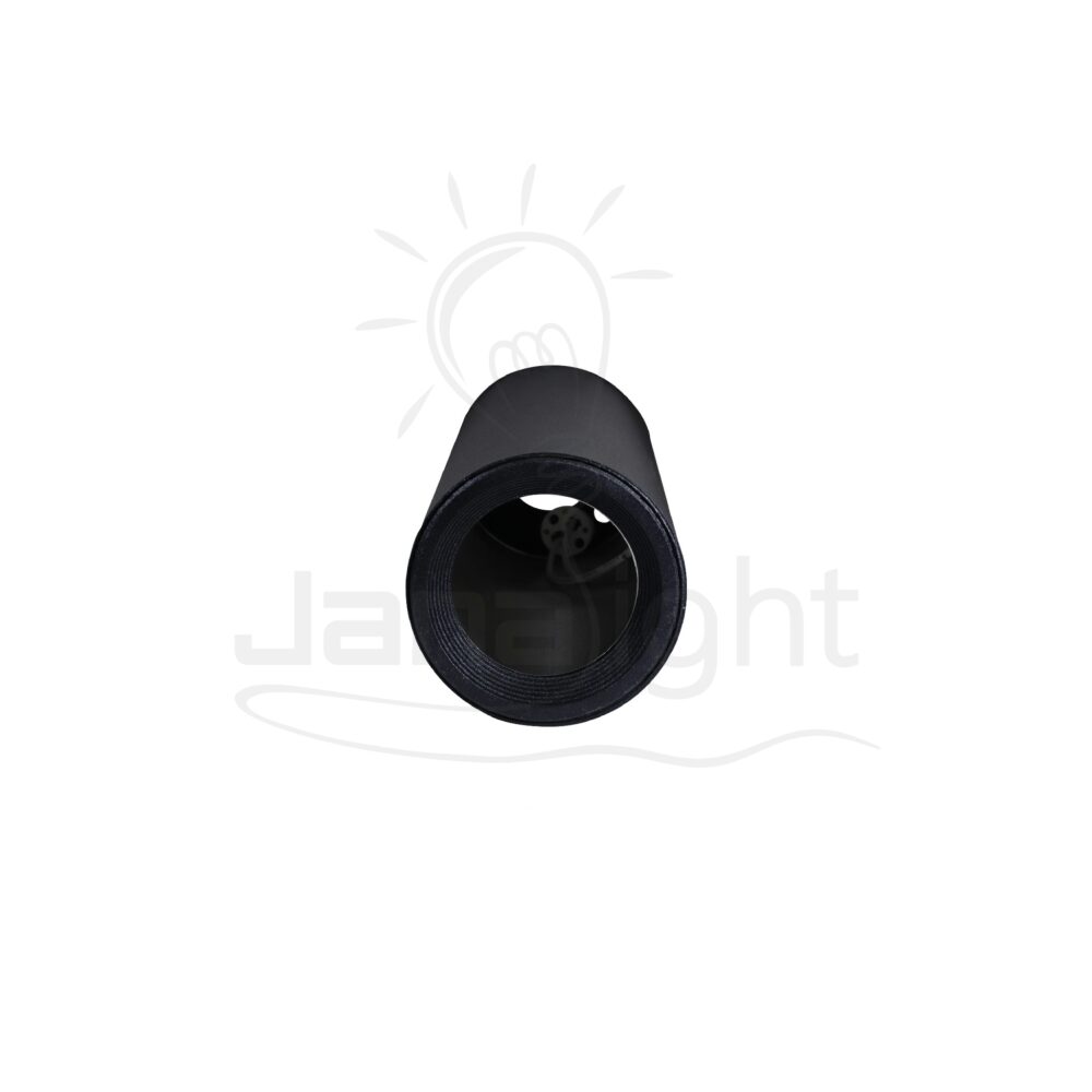 سلندر فارغ مدور اسود حلق مدرج طول 20 سم جنى لايت Wall-mount cylinder ceiling downlight gardual black 20cm