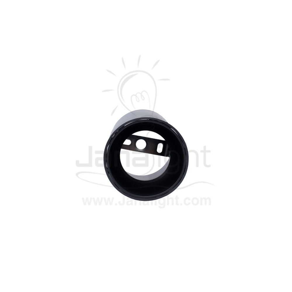 سلندر فارغ مدور اسود و اسود مط بلاسيتك 12x7 سم جنى لايت JN450 cylinder downlight frame black-matt black 7*12 cm