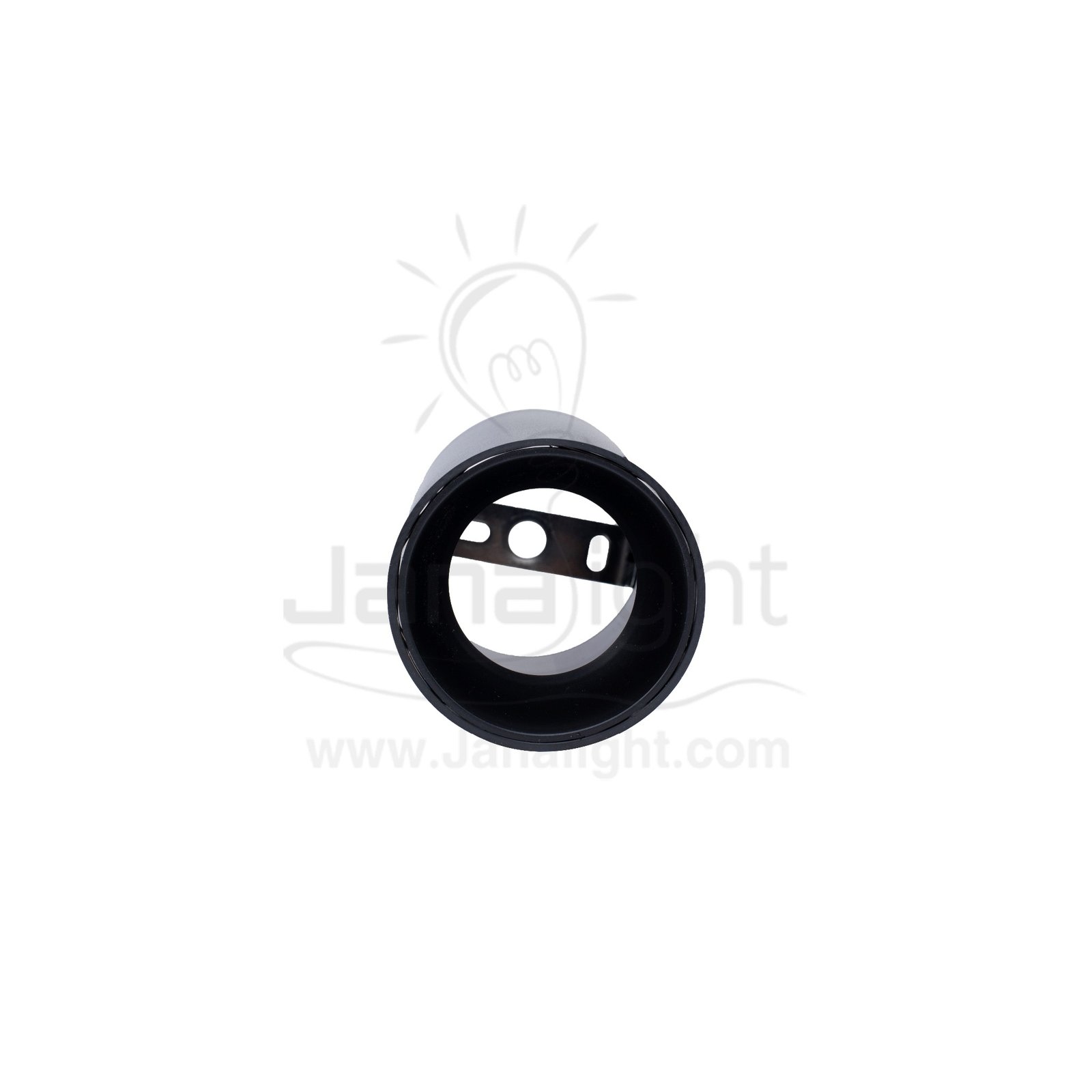 سلندر فارغ مدور اسود و اسود مط بلاسيتك 12x7 سم جنى لايت JN450 cylinder downlight frame black-matt black 7*12 cm
