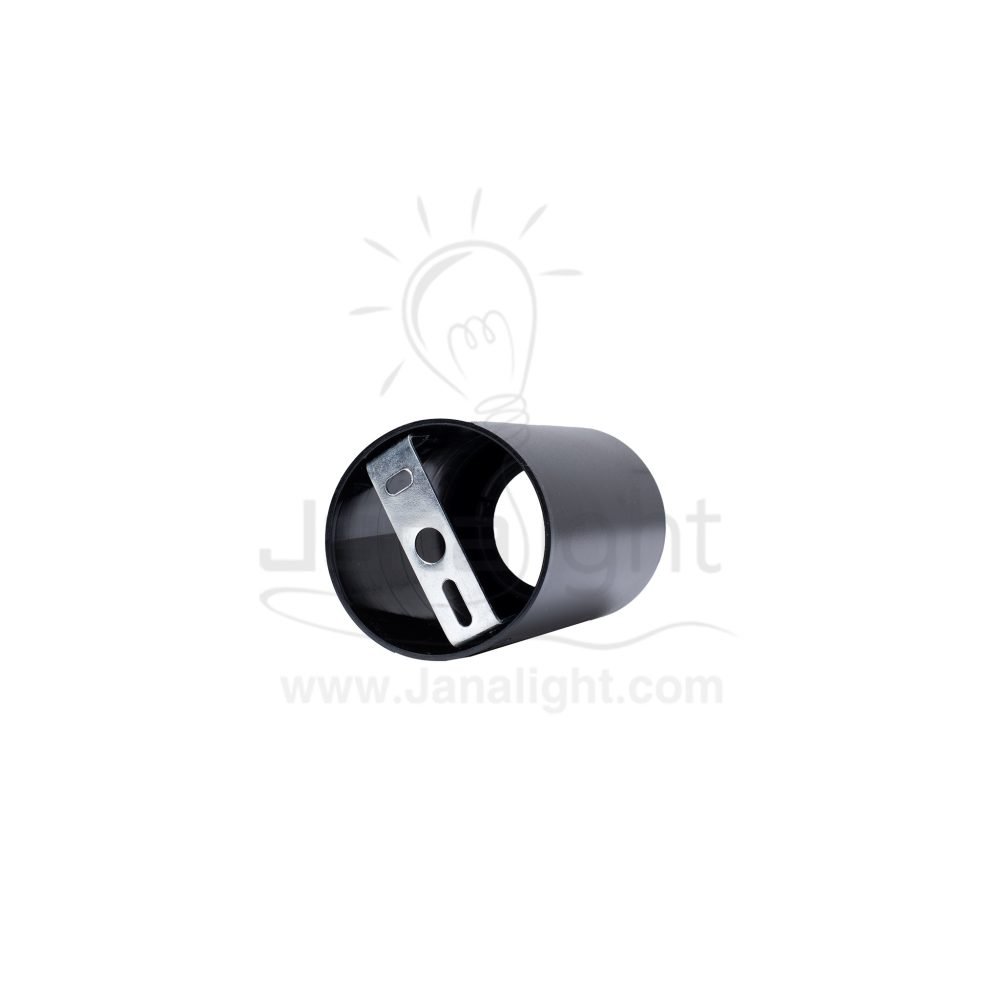 سلندر فارغ مدور اسود و اسود مط بلاسيتك 12x7 سم جنى لايت JN450 cylinder downlight frame black-matt black 7*12 cm