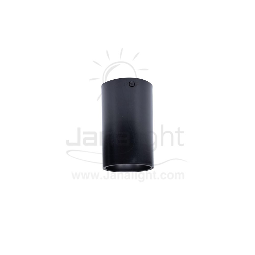 سلندر فارغ مدور اسود و اسود مط بلاسيتك cylinder downlight frame black-matt black 7*12 cm