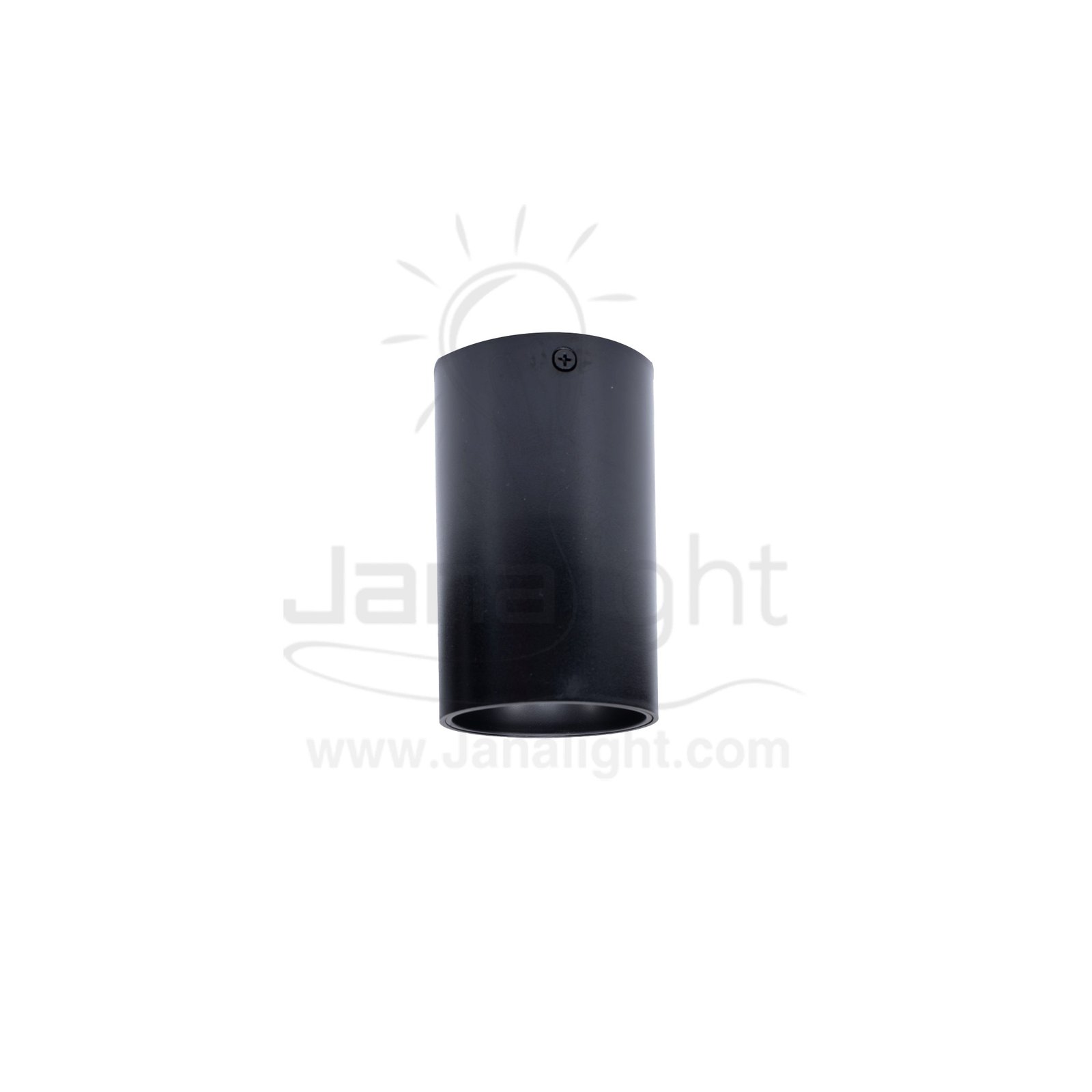 سلندر فارغ مدور اسود و اسود مط بلاسيتك cylinder downlight frame black-matt black 7*12 cm