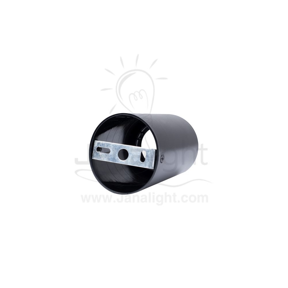 سلندر فارغ مدور اسود و فضي مط بلاسيتك 12x7 سم جنى لايت JN450 cylinder downlight frame black-matt silver 7*12 cm