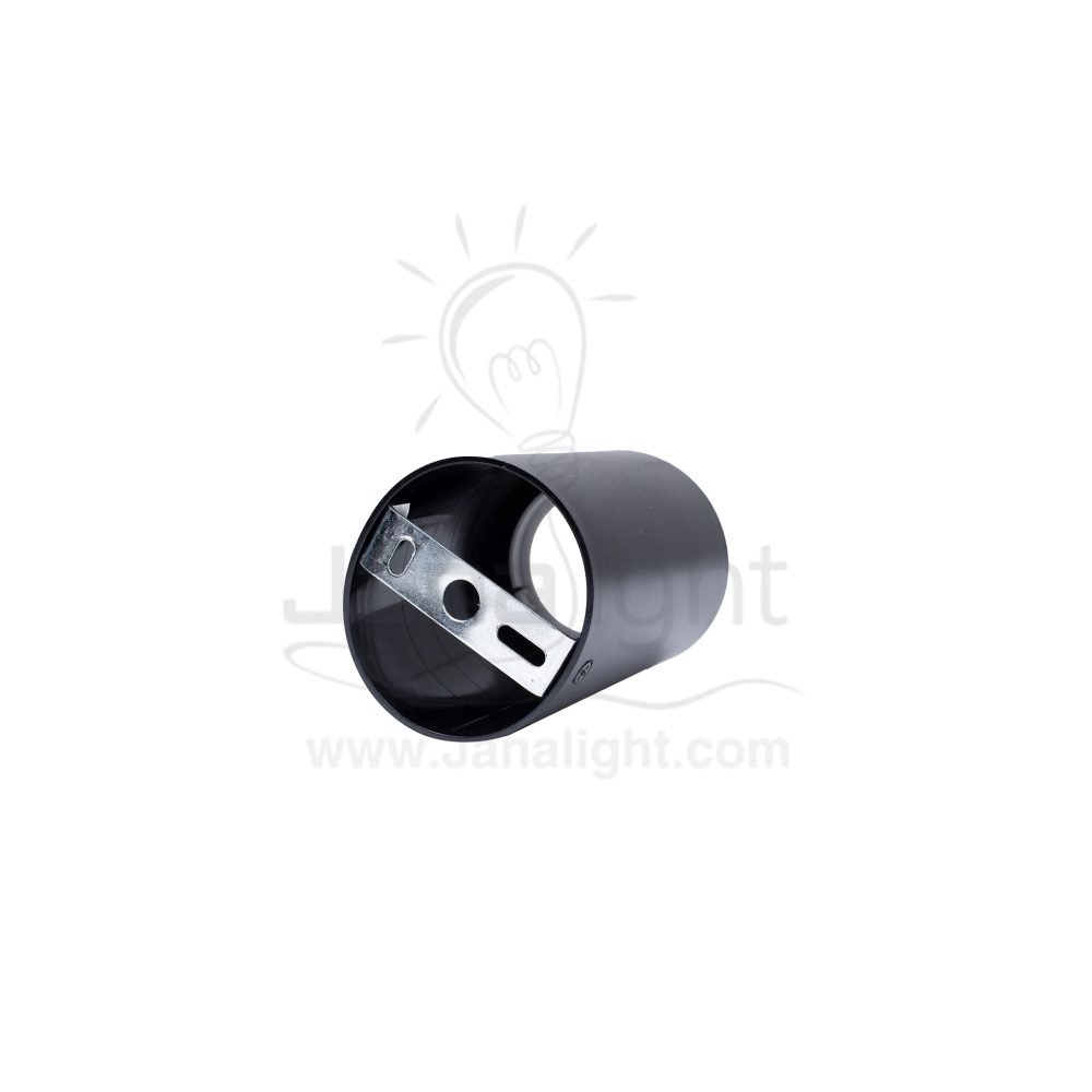 سلندر فارغ مدور اسود و ابيض لامع بلاسيتك 12x7 سم جنى لايت JN450 cylinder downlight frame black-shiny white 7*12 cm