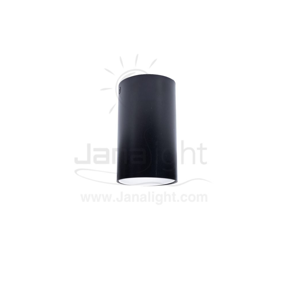 سلندر فارغ مدور اسود و ابيض لامع cylinder downlight frame black-shiny white 7*12 cm