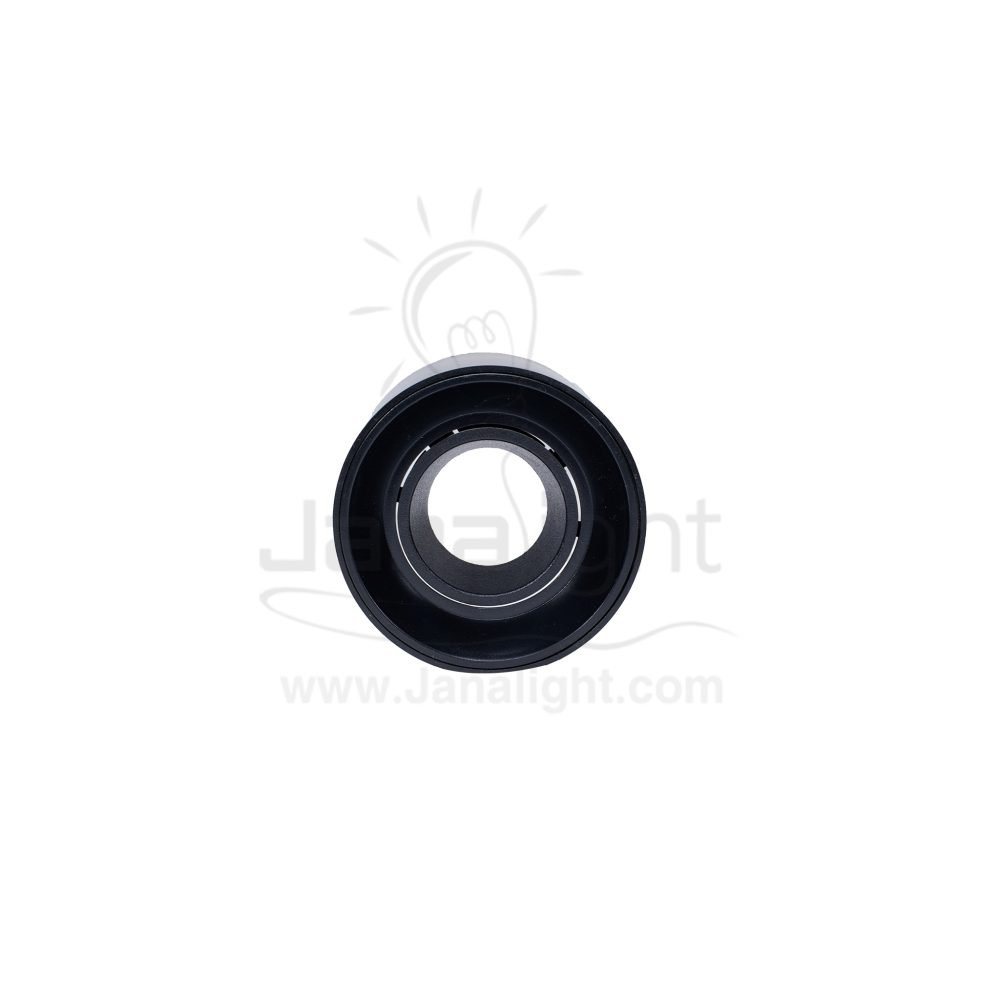 سلندر فارغ مدور اسود مط بلاسيتك 10x9 سم جنى لايت JN451 cylinder downlight frame matt black 10*9 cm