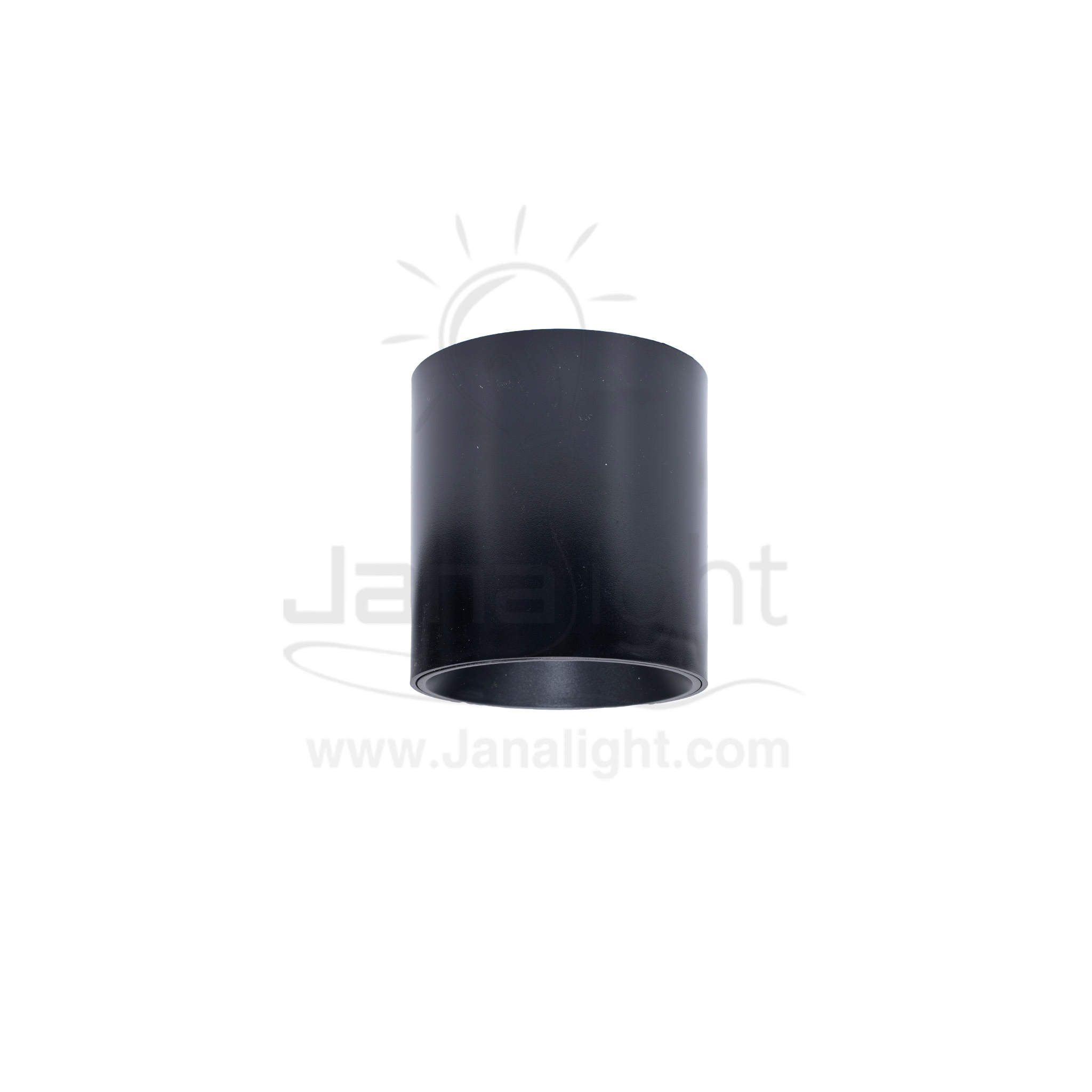 سلندر فارغ مدور اسود و فضي لامع بلاسيتك cylinder downlight frame black-shiny silver 10*9 cm