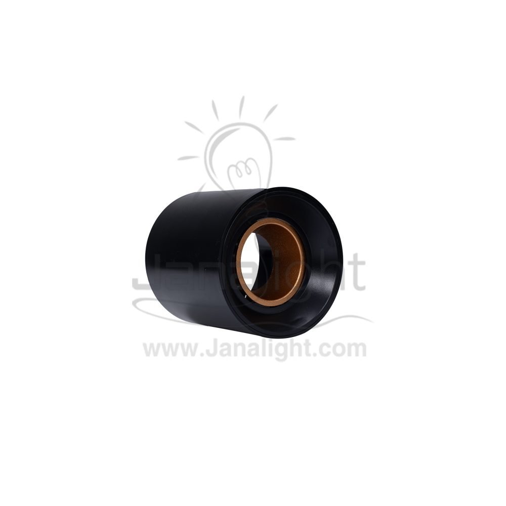سلندر فارغ مدور اسود و ذهبي مط بلاسيتك 10x9 سم جنى لايت JN451 cylinder downlight frame black-matt gold 10*9 cm 10377067(1)
