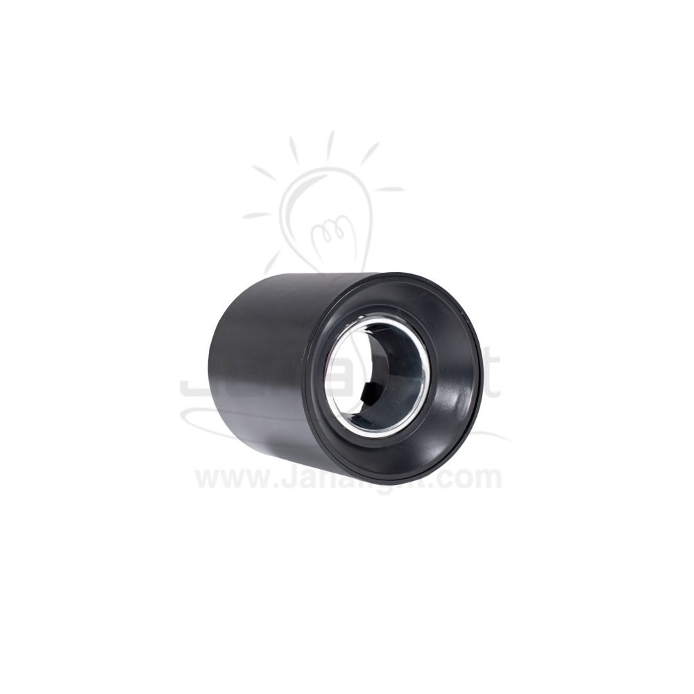 سلندر فارغ مدور اسود و فضي لامع بلاسيتك 10x9 سم جنى لايت JN451 cylinder downlight frame black-shiny silver 10*9 cm