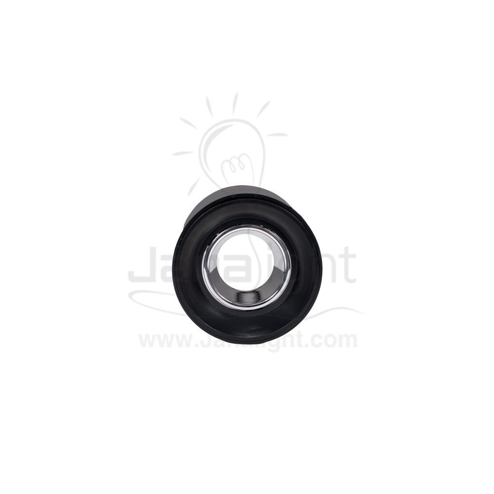 سلندر فارغ مدور اسود و فضي لامع بلاسيتك 10x9 سم جنى لايت JN451 cylinder downlight frame black-shiny silver 10*9 cm
