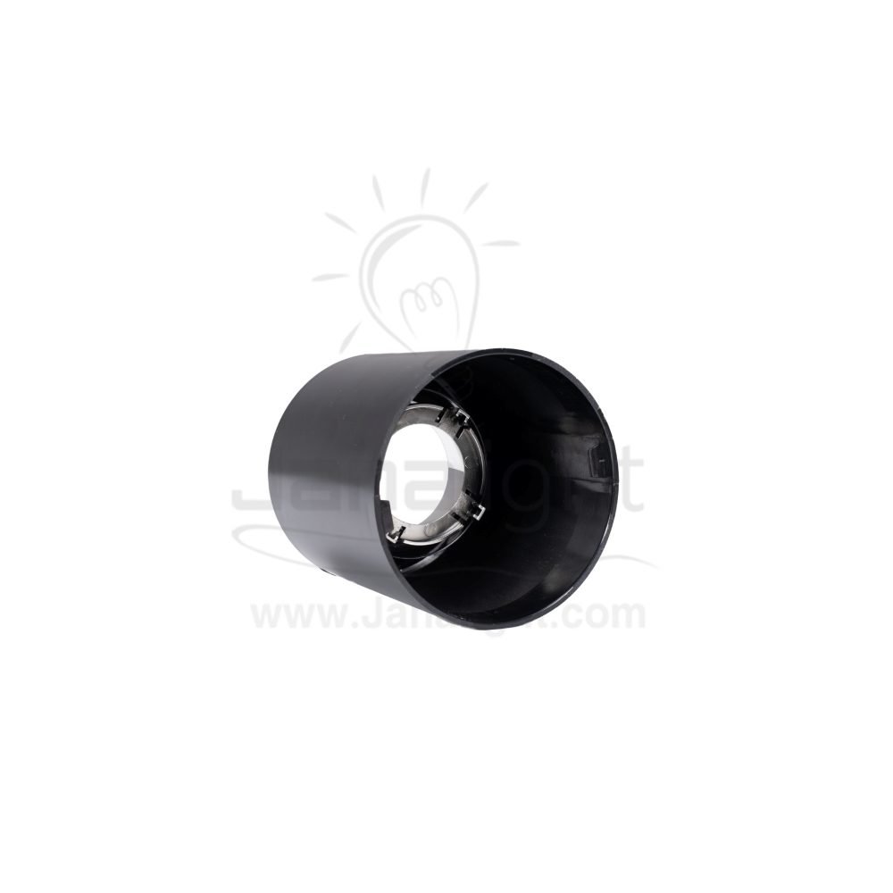 سلندر فارغ مدور اسود و فضي لامع بلاسيتك 10x9 سم جنى لايت JN451 cylinder downlight frame black-shiny silver 10*9 cm