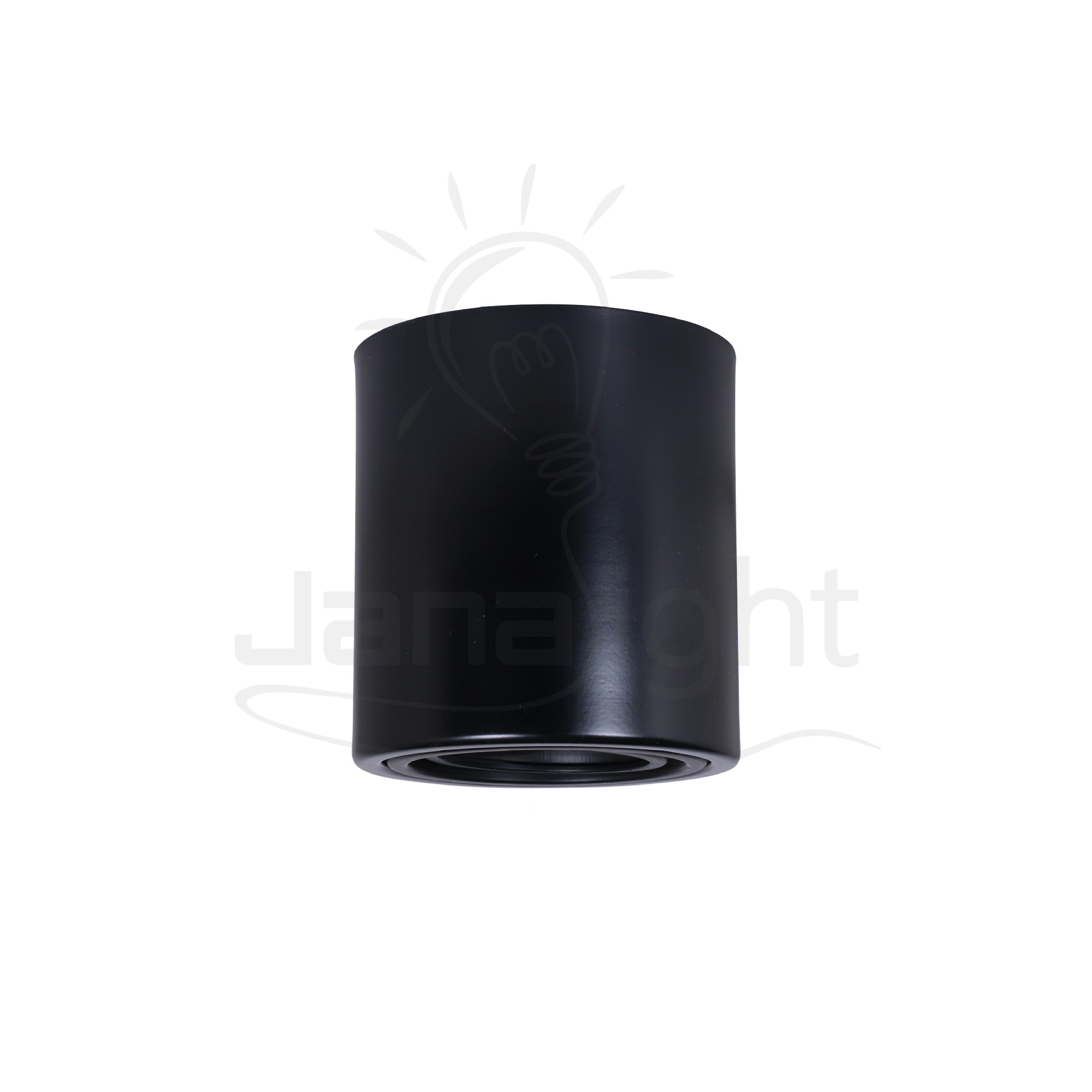 سلندر فارغ مدور اسود معدن 9x10 سم جنى لايت Wall-mount cylinder ceiling downlight black