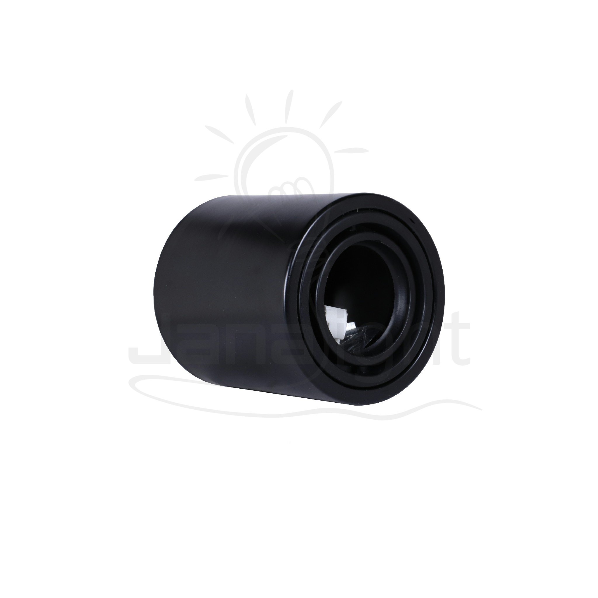 سلندر فارغ مدور اسود معدن 9x10 سم جنى لايت Wall-mount cylinder ceiling downlight black