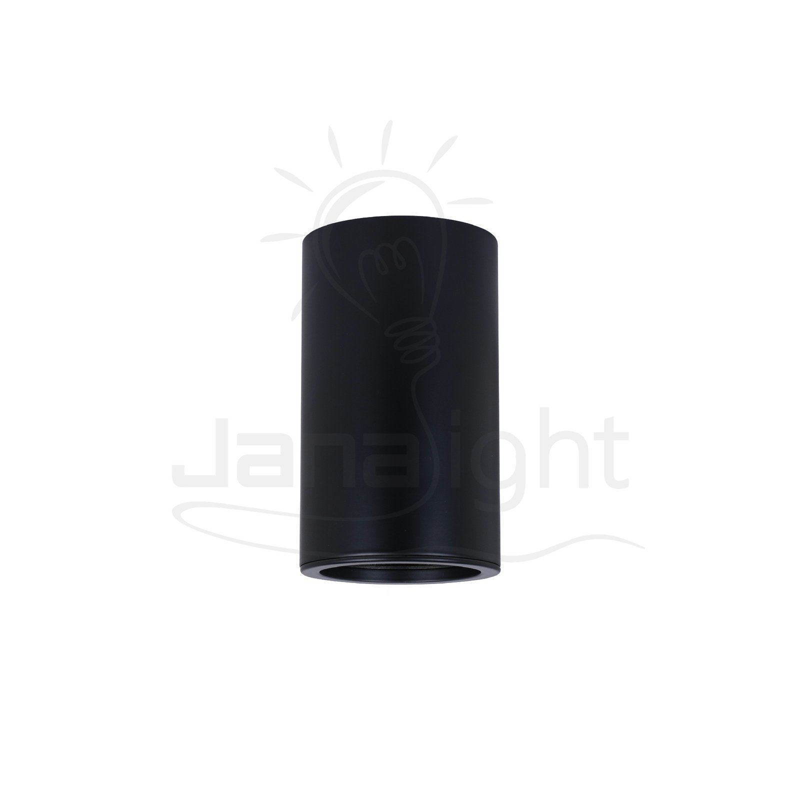 سلندر مدور اسود فارغ 10x6 سم المنيوم رفيع Wall-mount cylinder ceiling downlight black slim 10377089(1)