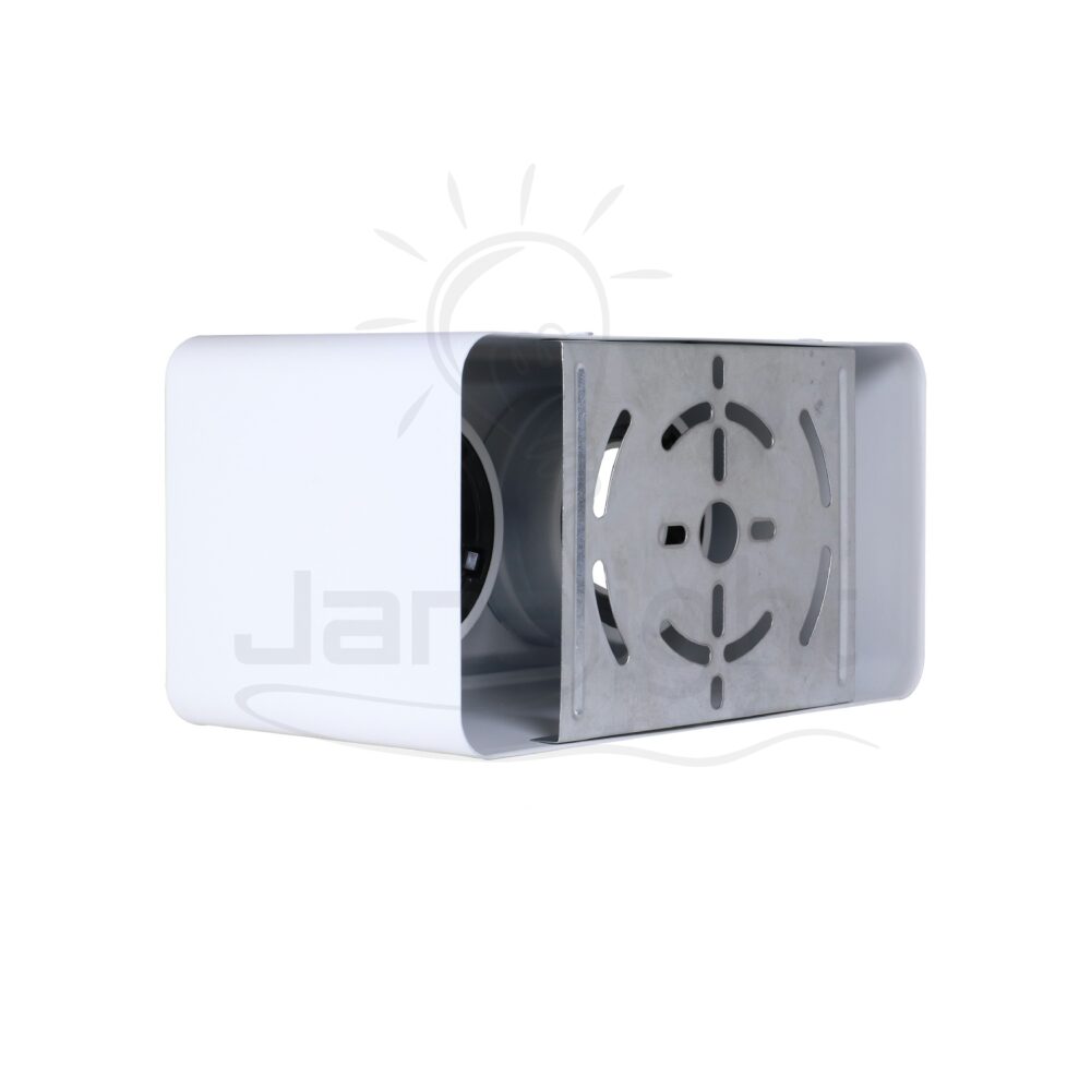 سلندر مستطيل مجوز ابيض كونو فارغ 10x18 سم معدن Double rectangular black wall-mount cylinder downlight white