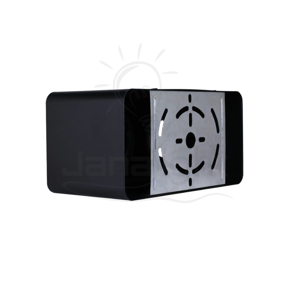 سلندر مستطيل مجوز اسود كونو فارغ 10x18 سم معدن Double rectangular black wall-mount cylinder downlight black