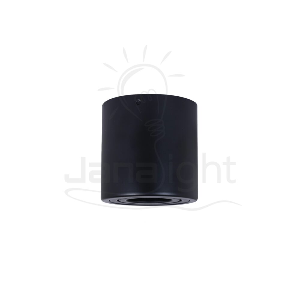 سلندر متحرك مدور اسود فارغ صغير Pivoting wall-mount cylinder ceiling downlight black