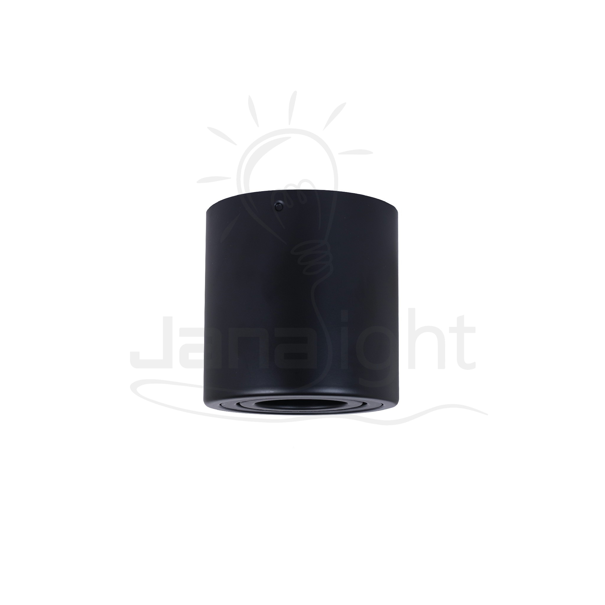 سلندر متحرك مدور اسود فارغ صغير Pivoting wall-mount cylinder ceiling downlight black