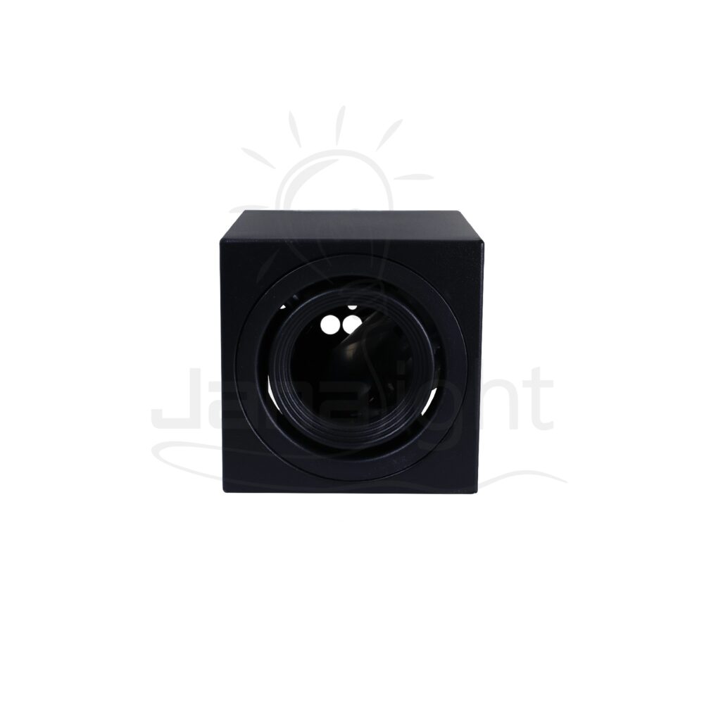 سلندر فارغ مربع اسود حلق مدرج متحرك طول 10 سم Wall-mount squared cylinder ceiling downlight black gradual 10cm