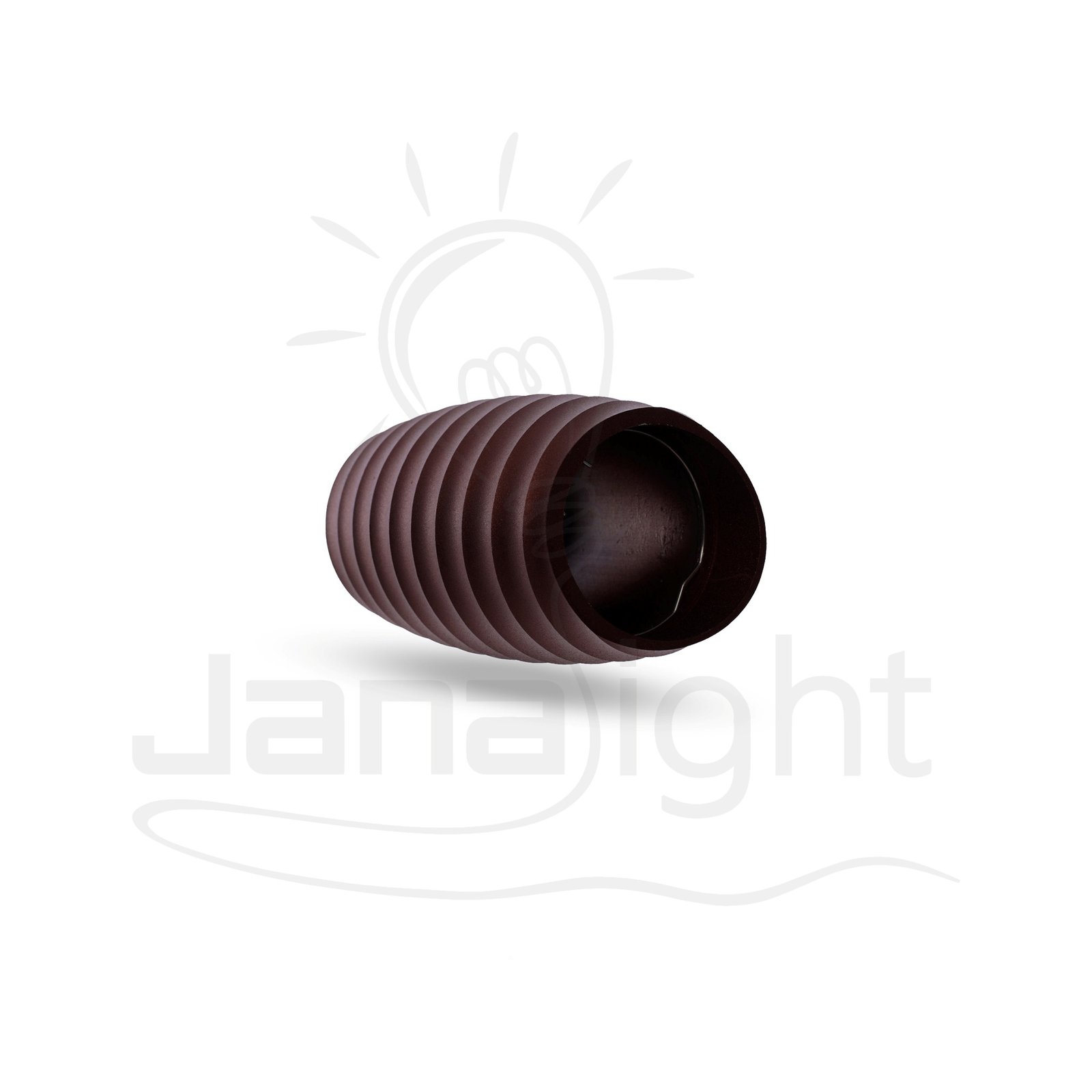 سلندر فارغ مدور بيضاوي حلقات احمر عنابي المنيوم 11.5x7 سم جنى لايت JN459 Wall-mount cylinder ceiling downlight Ribbed Burgundy Red with Aluminum Rings 11.5cm