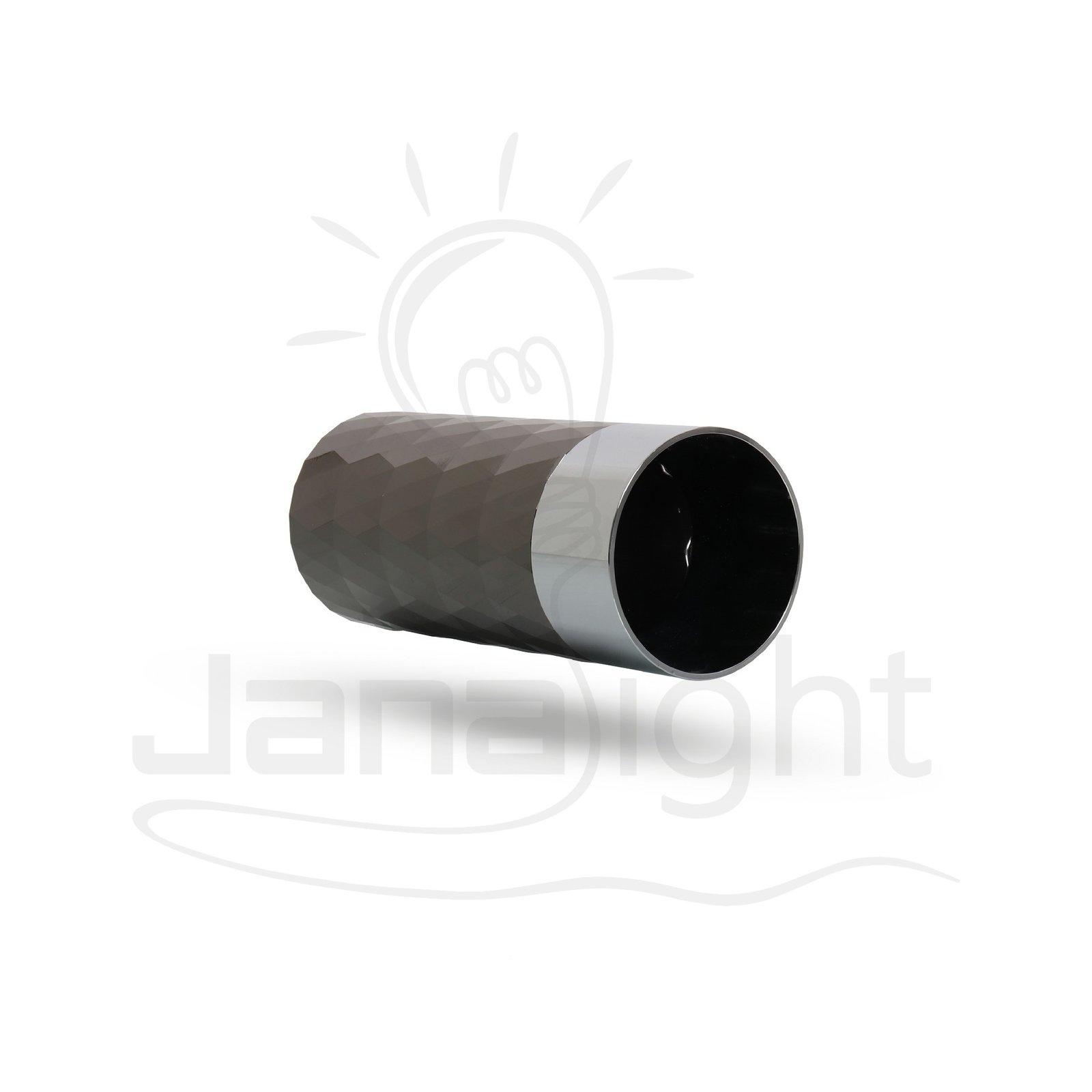 سلندر فارغ كونو مدور مضلع مثلث اسود فامية حلق فضي لامع المنيوم 14x6 سم جنى لايت Wall-mount cylinder ceiling downlight Black Silver Aluminum Ring 14cm