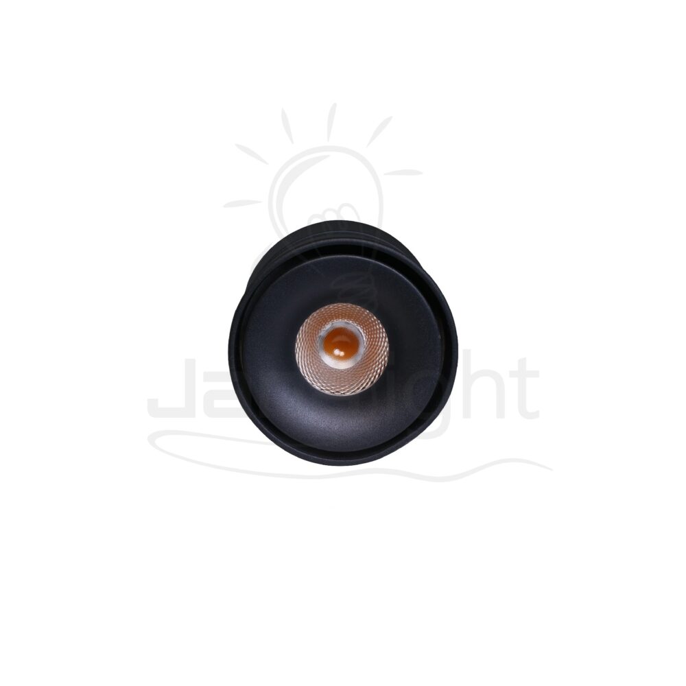 سلندر 12 وات مفرد اسود وورم مدور متحرك Tiltable wall-mount cylinder ceiling downlight black 12W